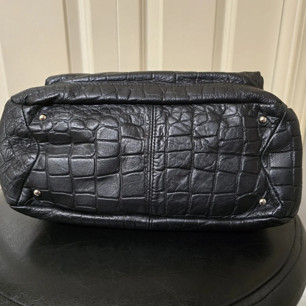 Aimee Kestenberg Leather Fifth Avenue Bag/Color: Black Croco - Picture 8 of 16